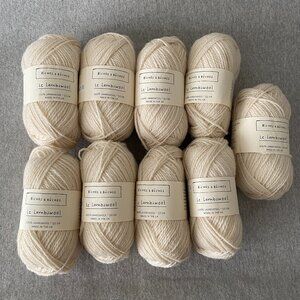 NWT Biches & Buches Le Lambswool Colour Off White/Ecru Lot of 9